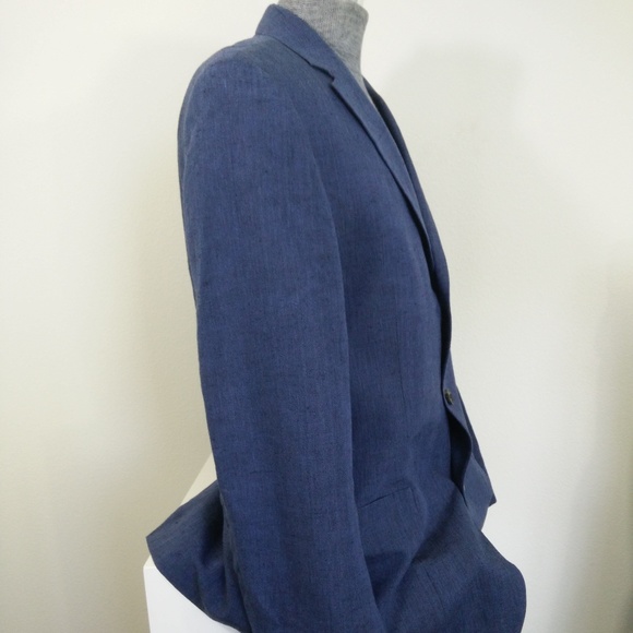 Hugo Boss Italy 100% Pure Linen Blazer Jacket 42R - Picture 3 of 8